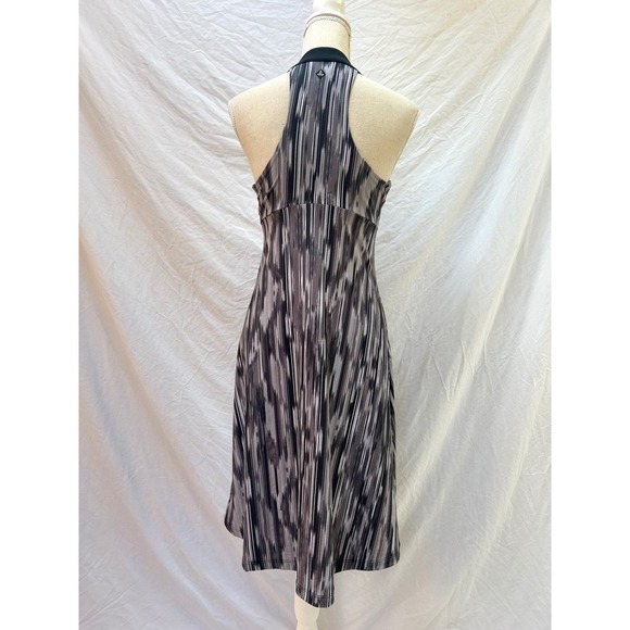 Prana Halter Dress Women's Small Gray Black Patterned Sleeveless Small - Picture 3 of 8